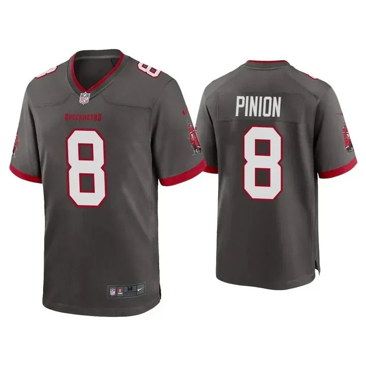 Men Tampa Bay Buccaneers #8 Bradley Pinion Nike Grey Game NFL Jersey